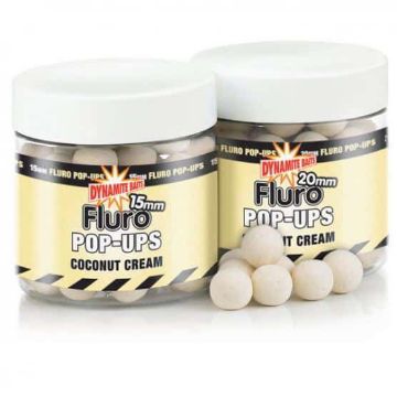 Picture of Dynamite Baits Fluoro Pop Up Coconut Cream 15mm