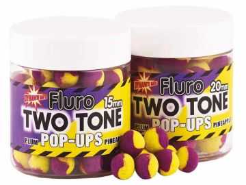 Picture of Dynamite Baits Fluoro Two Tone Pop-Ups Plum Pineapple 15mm