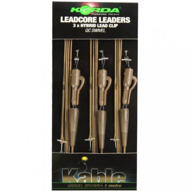 Korda Leadcore Leaders Hybrid Lead Clip QC Swivel