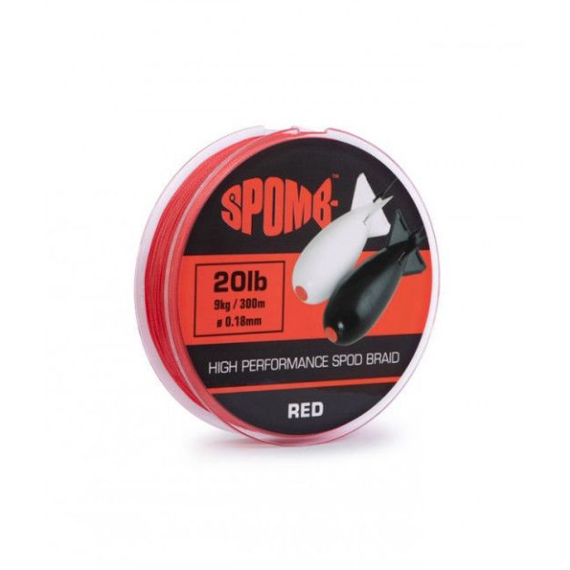 Spomb Braid 300m 9kg 20lb RED 0.18mm