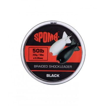 Spomb Braided leader 22kg / 50lb Black