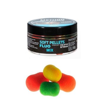 Jaxon Soft Pellets Fluo Mix 8/10 mm