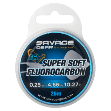 Savage Gear Super Soft Fluorocarbon EGI Pink 25m