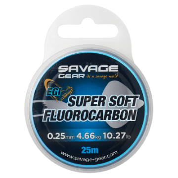 Savage Gear Super Soft Fluorocarbon EGI Pink 25m