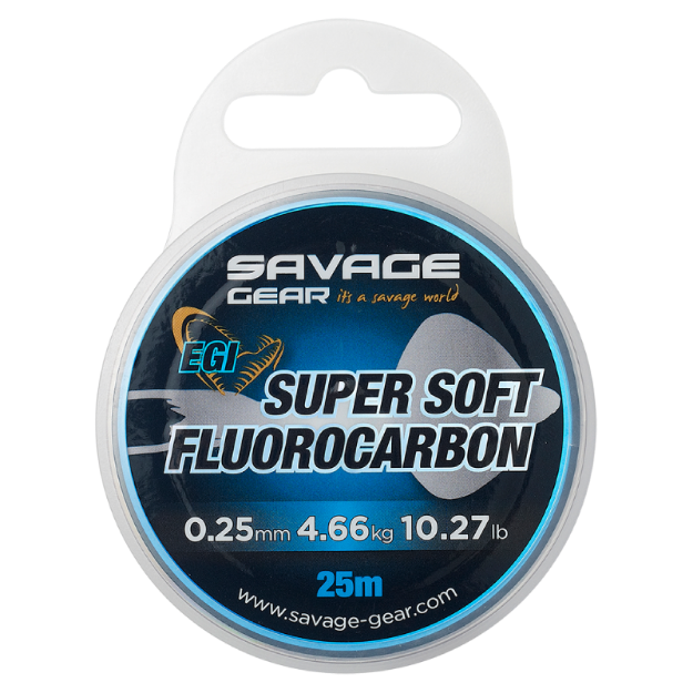 Savage Gear Super Soft Fluorocarbon EGI Pink 25m