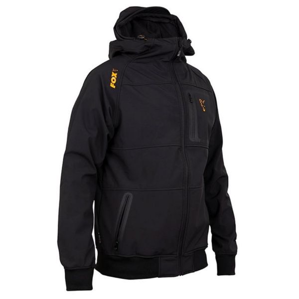 Fox Collection Black & Orange Shell Hoodie