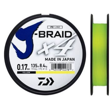 Daiwa J-Braid X4 135m Yellow