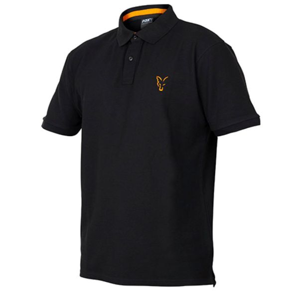 Fox Collection Black Orange Polo Shirt