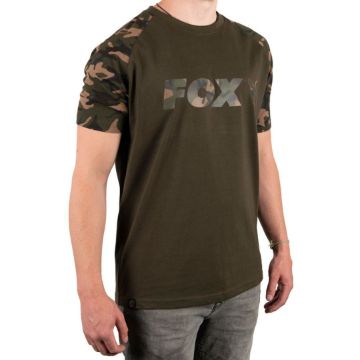 Fox Raglan Khaki Camo Sleeve T-Shirt