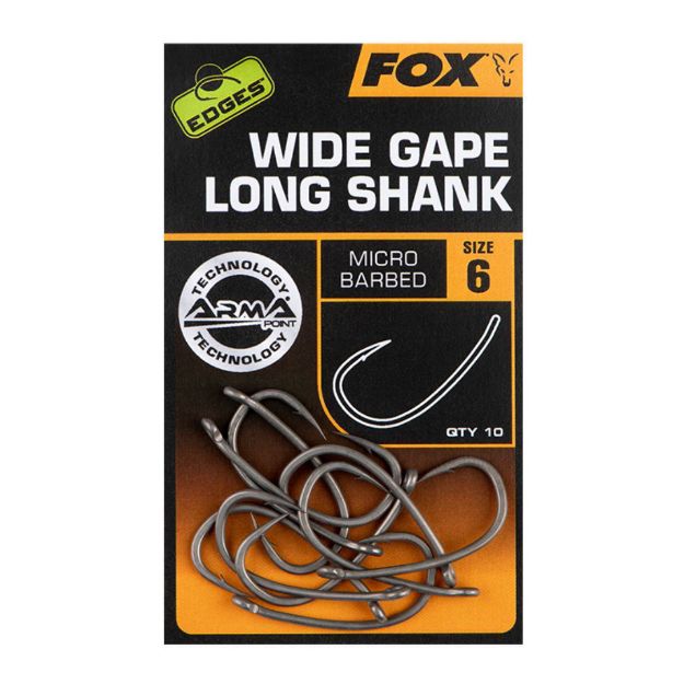 Fox Edges Super Wide Gape Long Shank