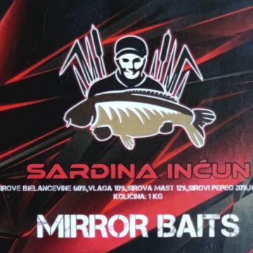 Mirror Baits Sardina Inćun 1kg riblje brašno za ribolov i izradu boila za ribolov