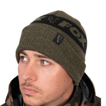 Fox Collection Beanie Kapa Green Black zimska kapa