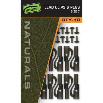 FOX EDGES NATURALS LEAD CLIPS & PEGS 7