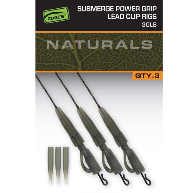 FOX EDGES NATURALS SUBMERGE POWER GRIP LEAD CLIP LEADERS