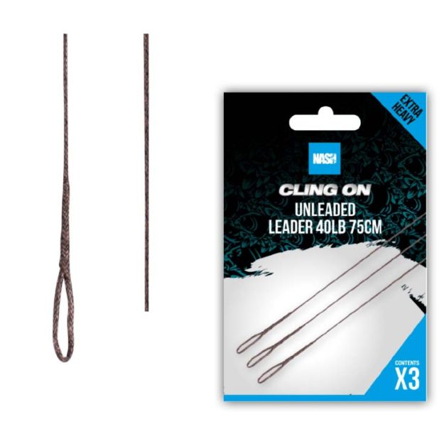 Nash Ready Tied Unleaded Leader 75cm