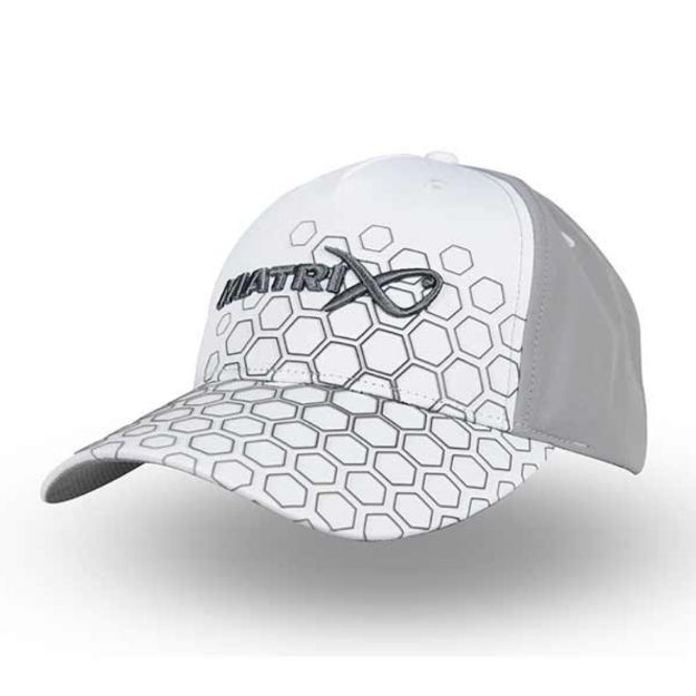 Matrix Hex Print Baseball Kapa White