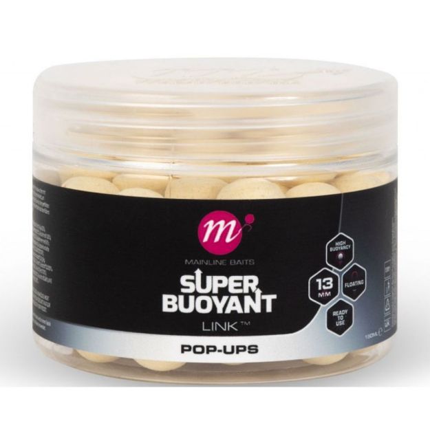 MAINLINE Super Buoyant Pop Up 13mm White boile za ribolov