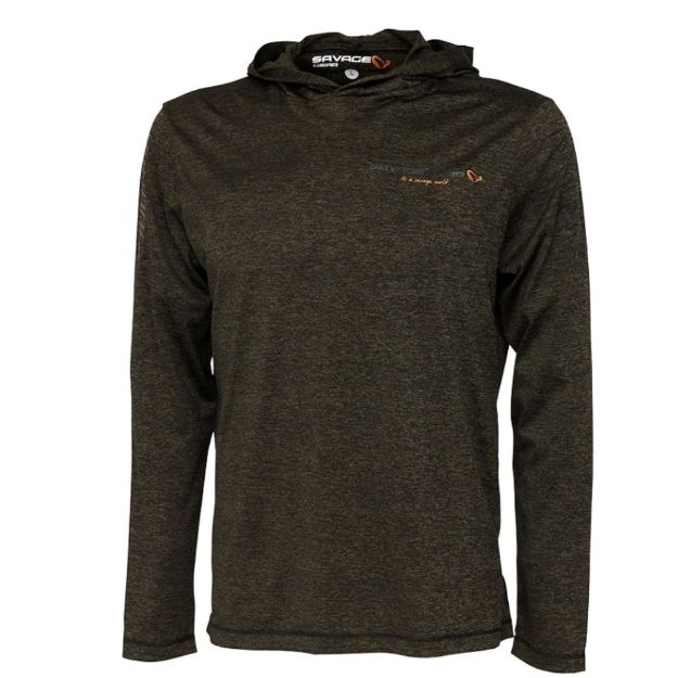SAVAGE GEAR Fighter Stretch Hoodie Burnt Olive Melange