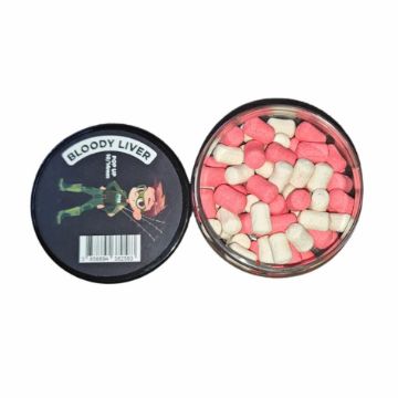 Boilie Academy Bloody Liver Pop up 10/14mm  dumbbell boile za ribolov šarana 