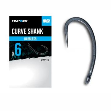 NASH Curve Shank Udice Barbless bez kontra kuke za ribolov šarana 