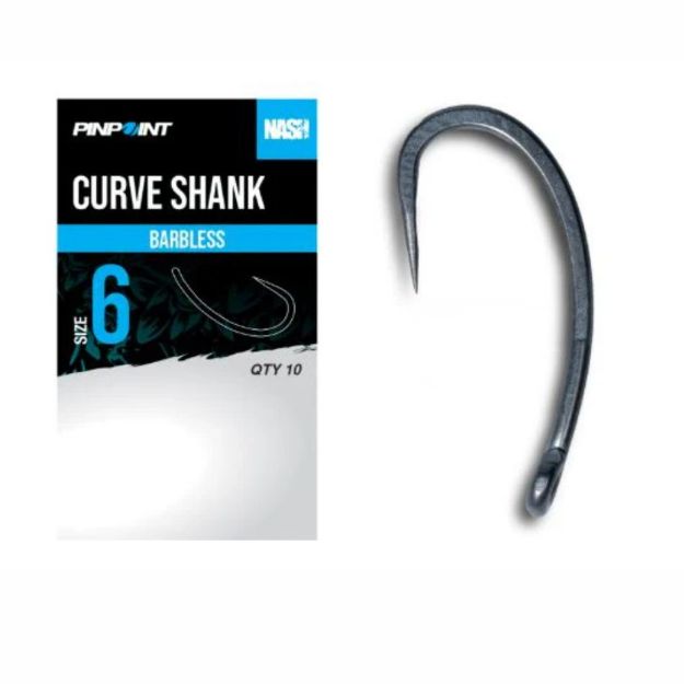 NASH Curve Shank Udice Barbless bez kontra kuke za ribolov šarana 